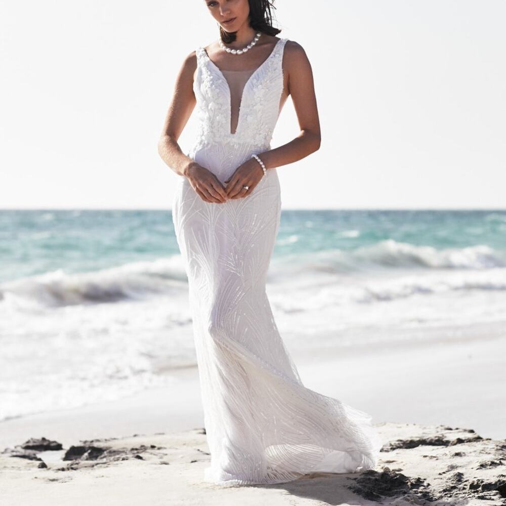 Zavana Bridal Jewel of the Sea Mermaid Wedding Dress ZB384 Size 10